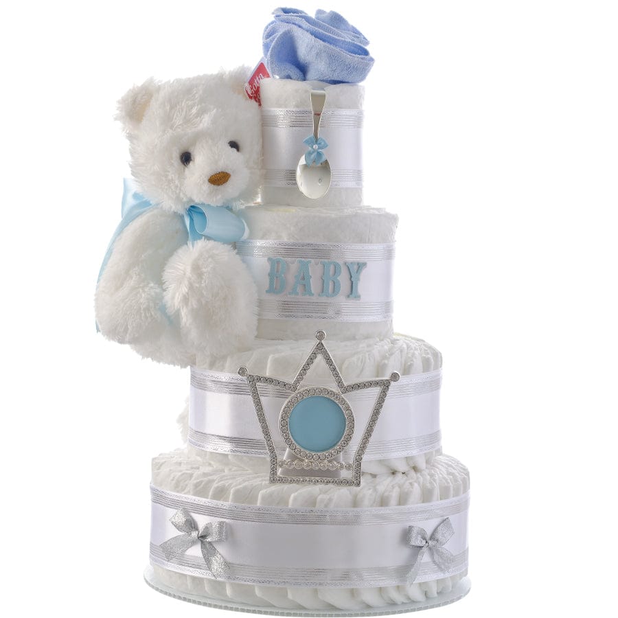 Lil' Baby Cakes Elegant Boy 4 Tier Diaper Cake