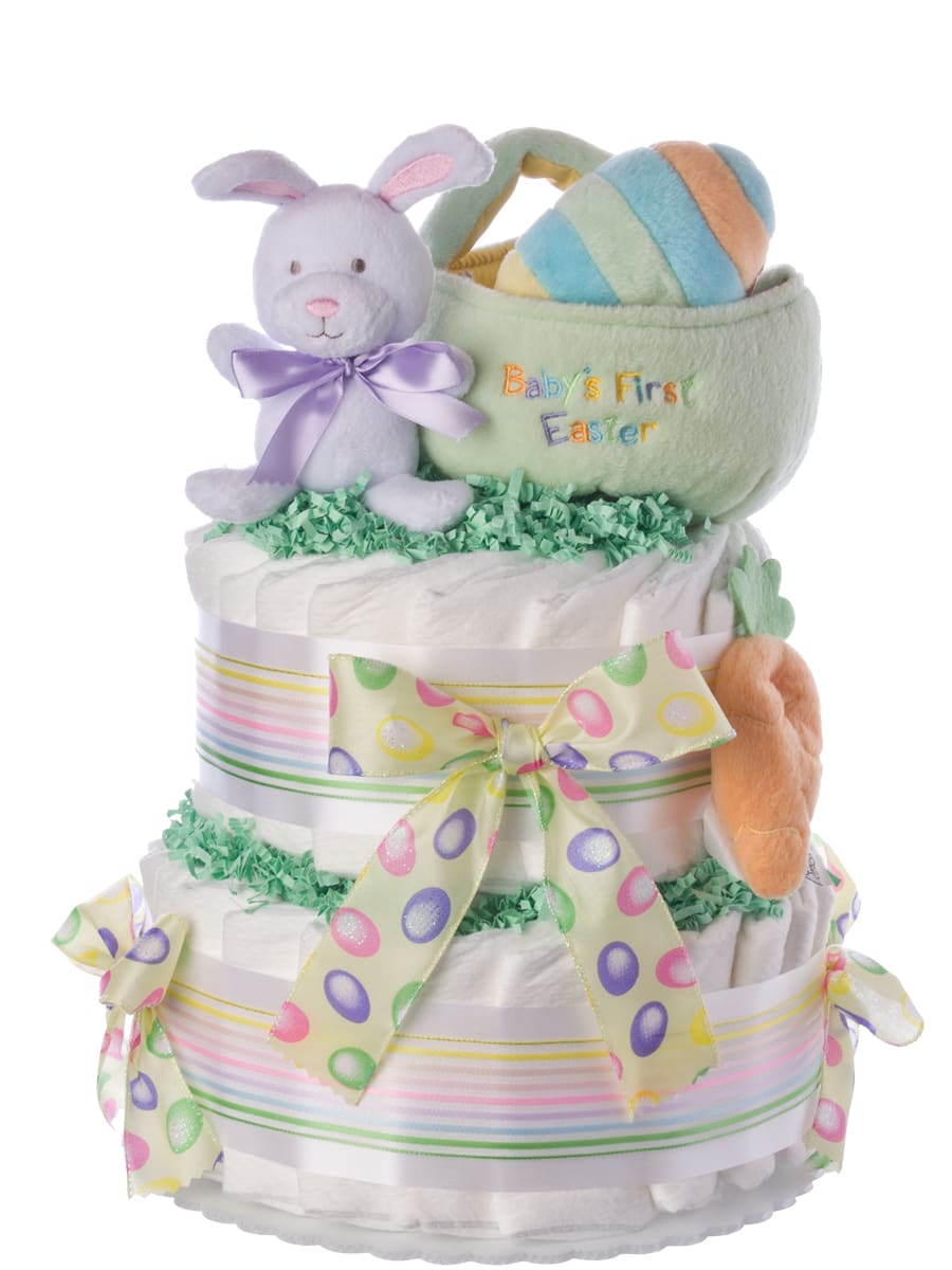 Lil' Baby Cakes First Easter 2 Tier Diaper Cake