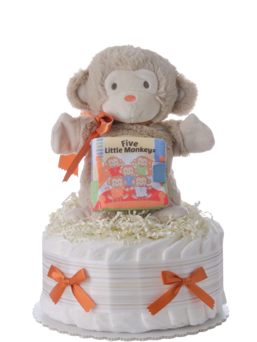 Lil' Baby Cakes Five Lil' Monkeys Neutral Baby Diaper Cake
