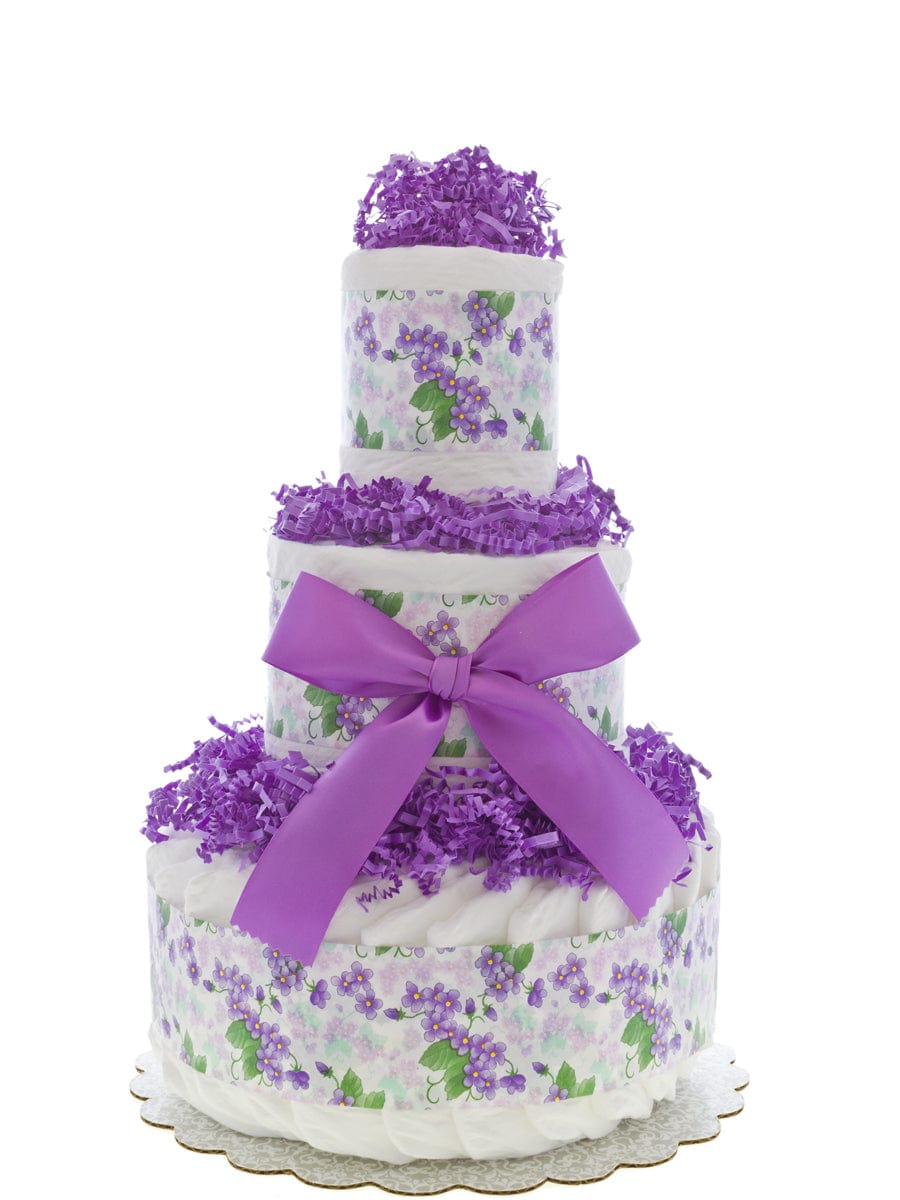 Lil' Baby Cakes Forget Me Not 3 Tier Diaper Cake
