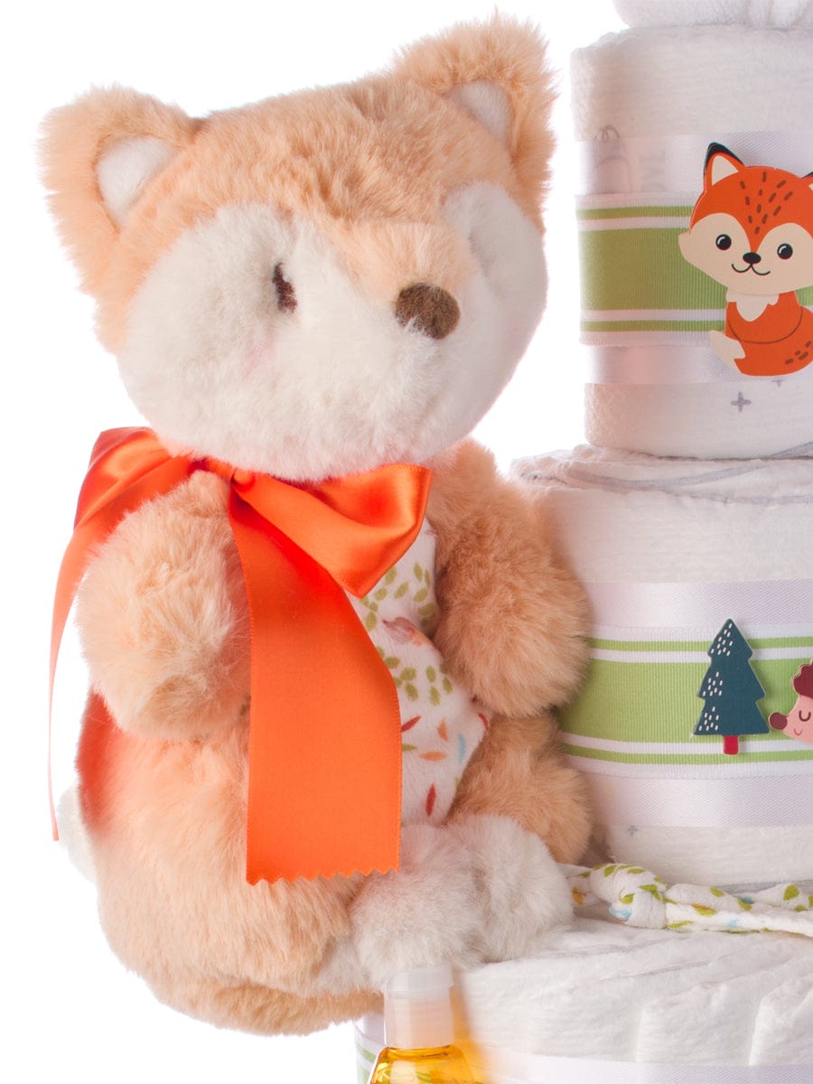Lil&#39; Baby Cakes Johnson baby products Fox and Friend Neutral Diaper Cake