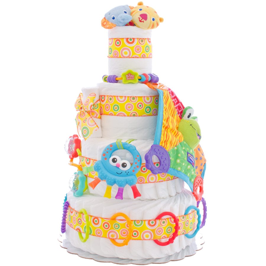 Lil&#39; Baby Cakes Fun Toys 4 Tier Diaper Cake