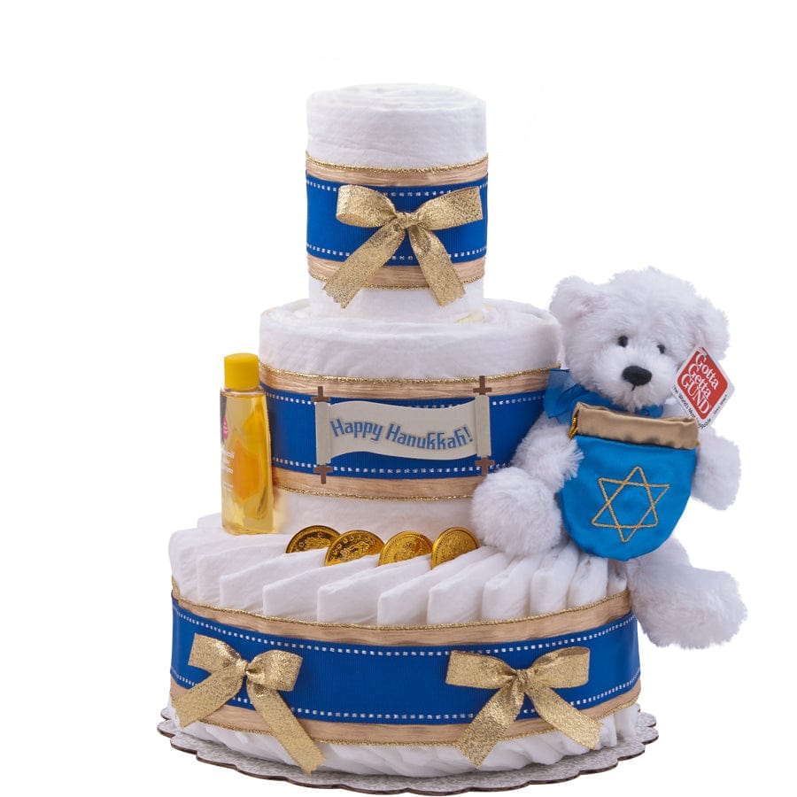 Lil' Baby Cakes Happy Hanukkah Diaper Cake