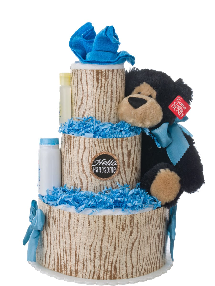 Lil&#39; Baby Cakes Hello Handsome 3 Tier Diaper Cake
