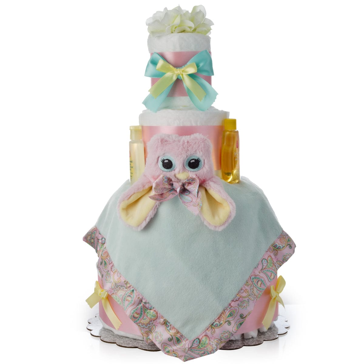 Lil' Baby Cakes Hoo Loves You Owl Diaper Cake