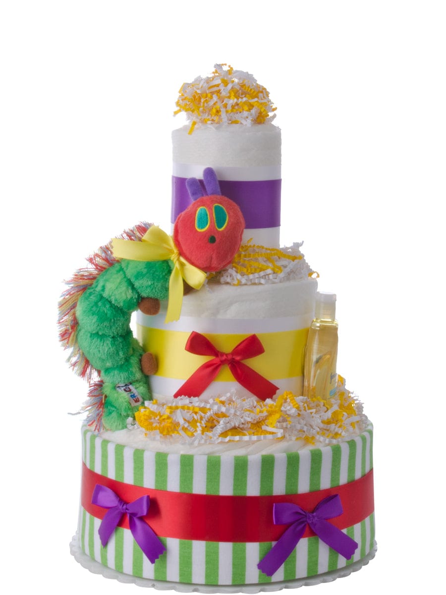 Lil&#39; Baby Cakes Hungry Caterpillar Diaper Cake and Book