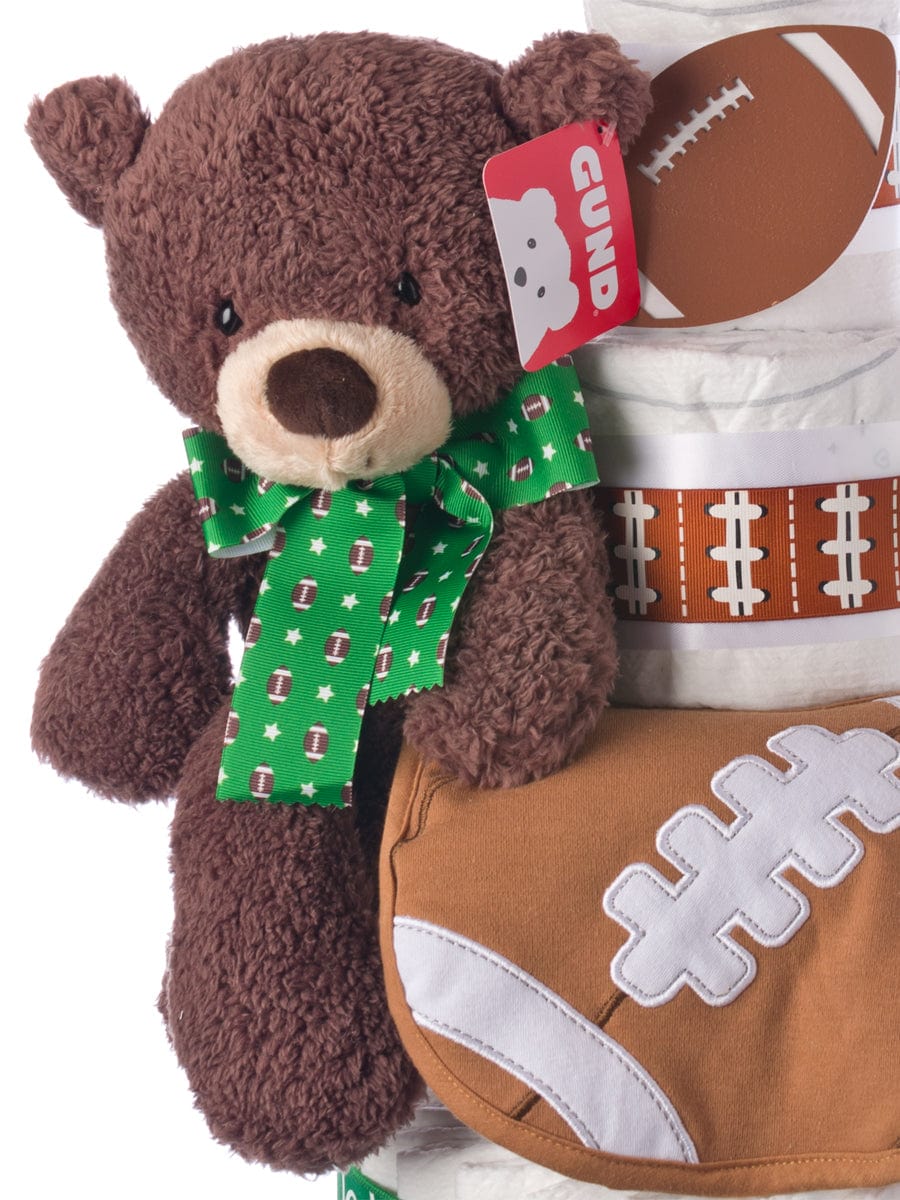 Lil&#39; Baby Cakes Let&#39;s Play Football Diaper Cake for Boys