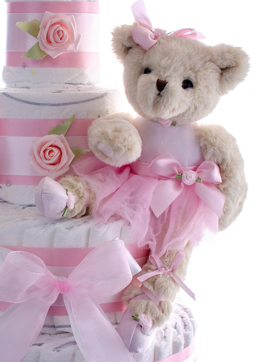 Lil' Baby Cakes Lil' Ballerina Diaper Cake for Girls