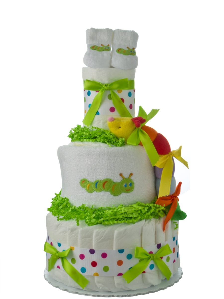 Lil&#39; Baby Cakes Lil Caterpillar 3 Tier Diaper Cake
