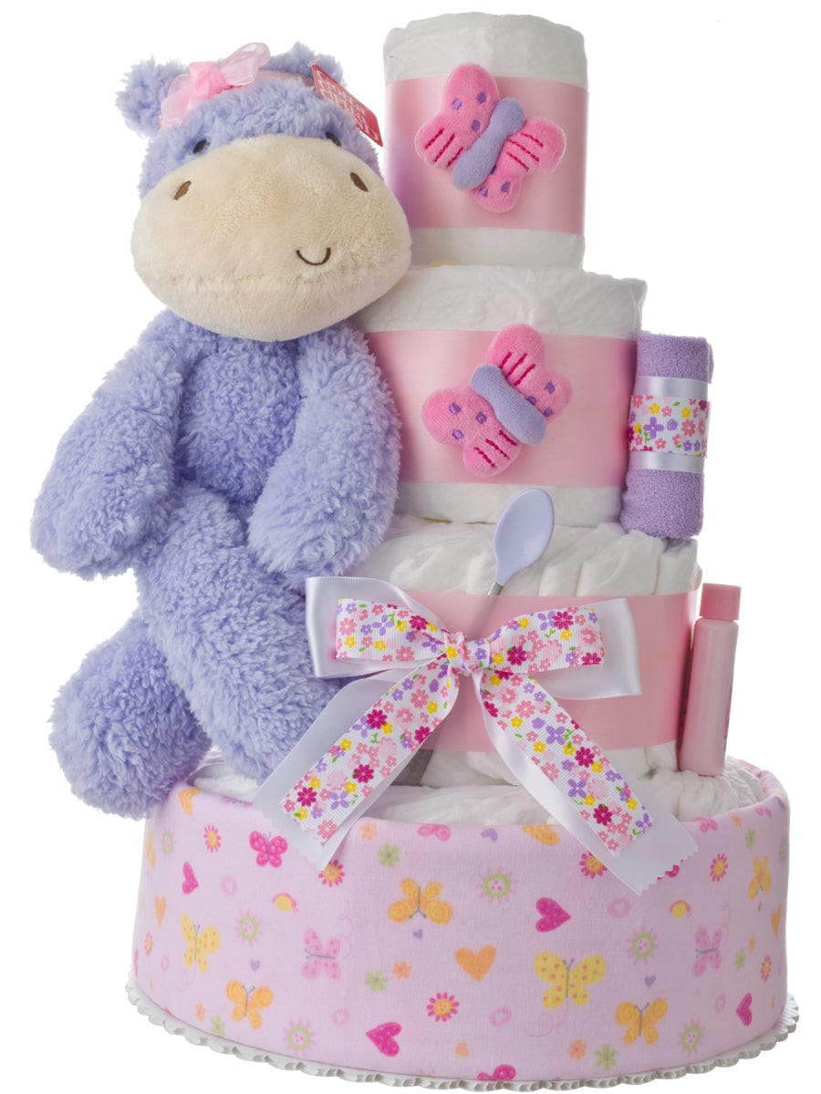 Lil' Baby Cakes Lil' Happy Hippo 4 Tier Diaper Cake