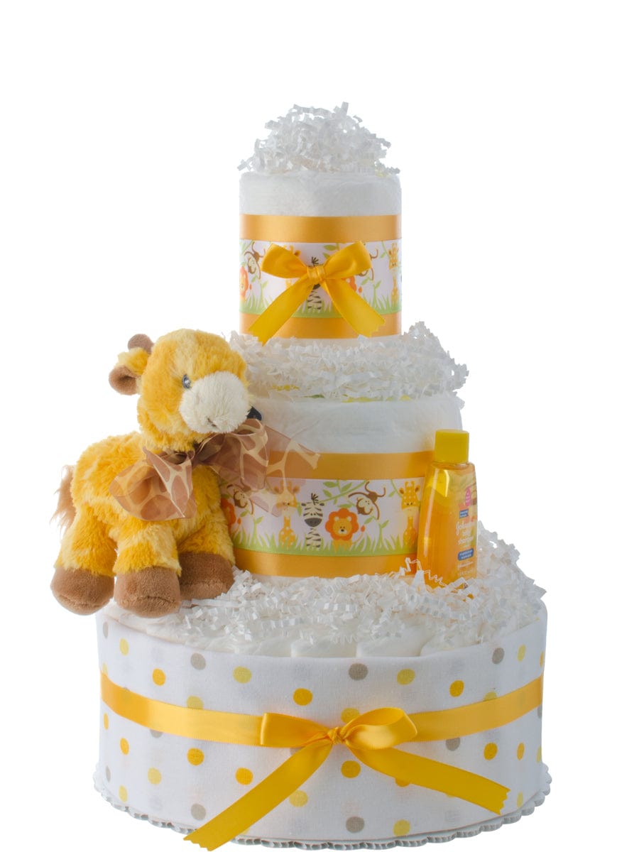 Lil&#39; Baby Cakes Lil&#39; Jungle Friends Diaper Cake