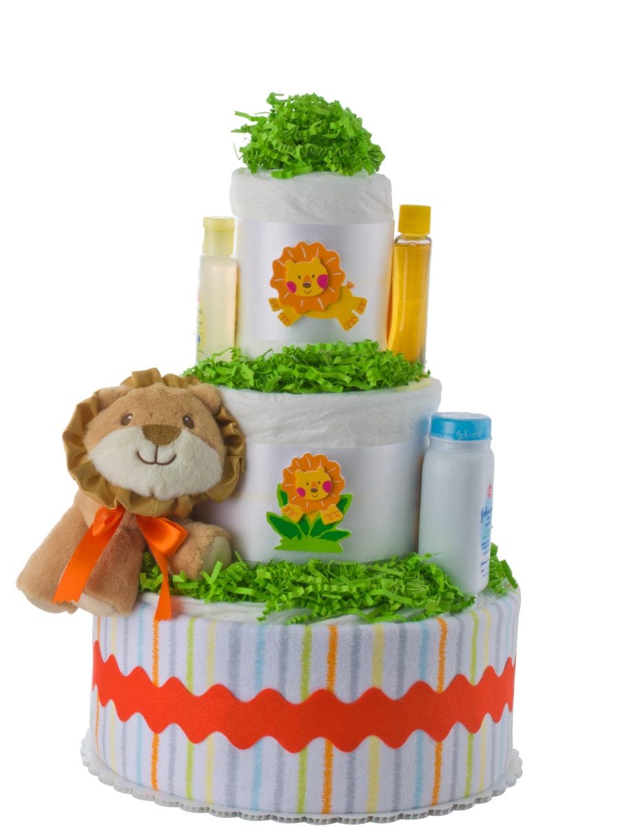Lil&#39; Baby Cakes Lil&#39; Lion Gender Neutral Diaper Cake