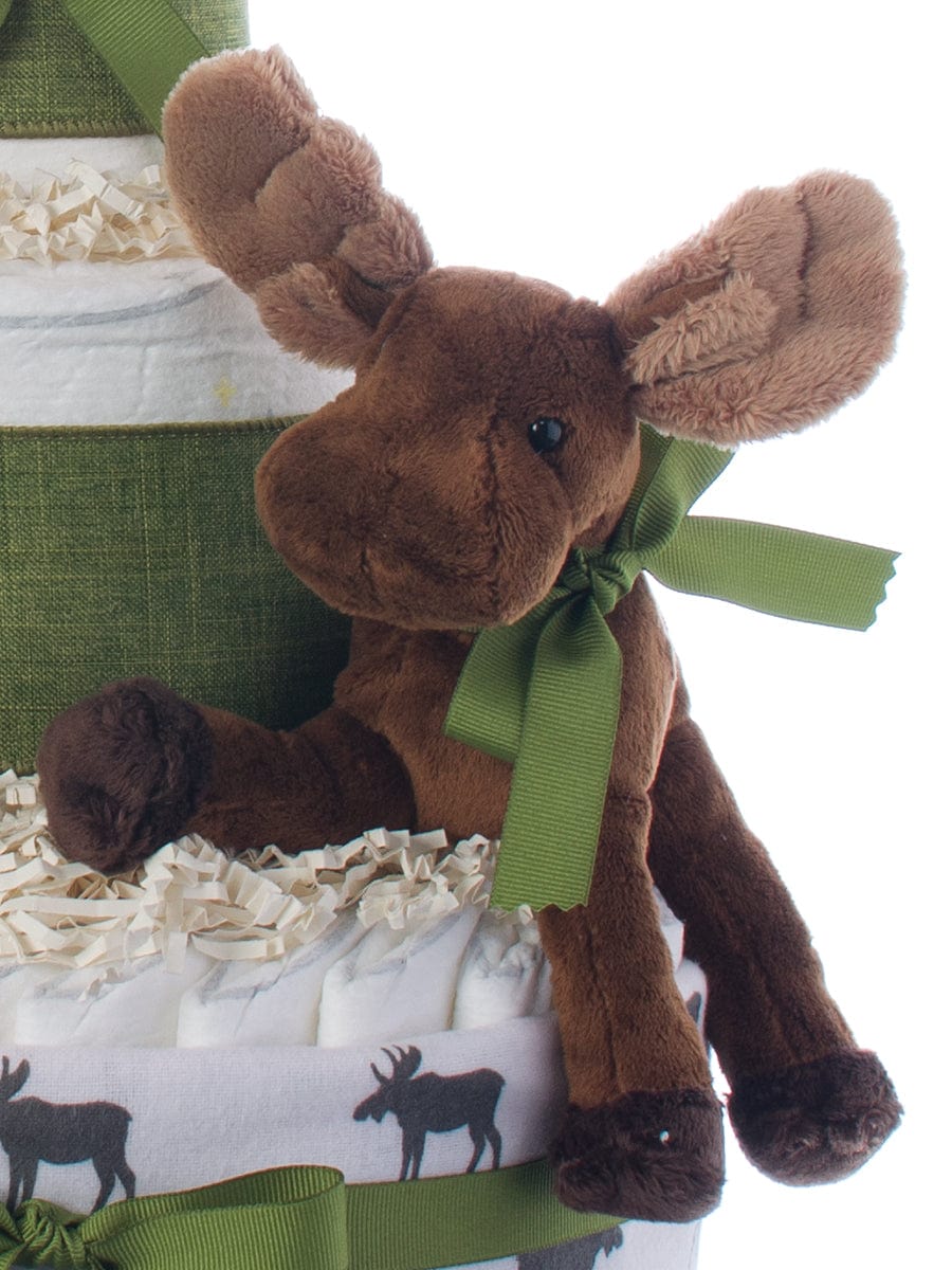 Lil&#39; Baby Cakes Lil&#39; Moose 3 Tier Diaper Cake for Boys