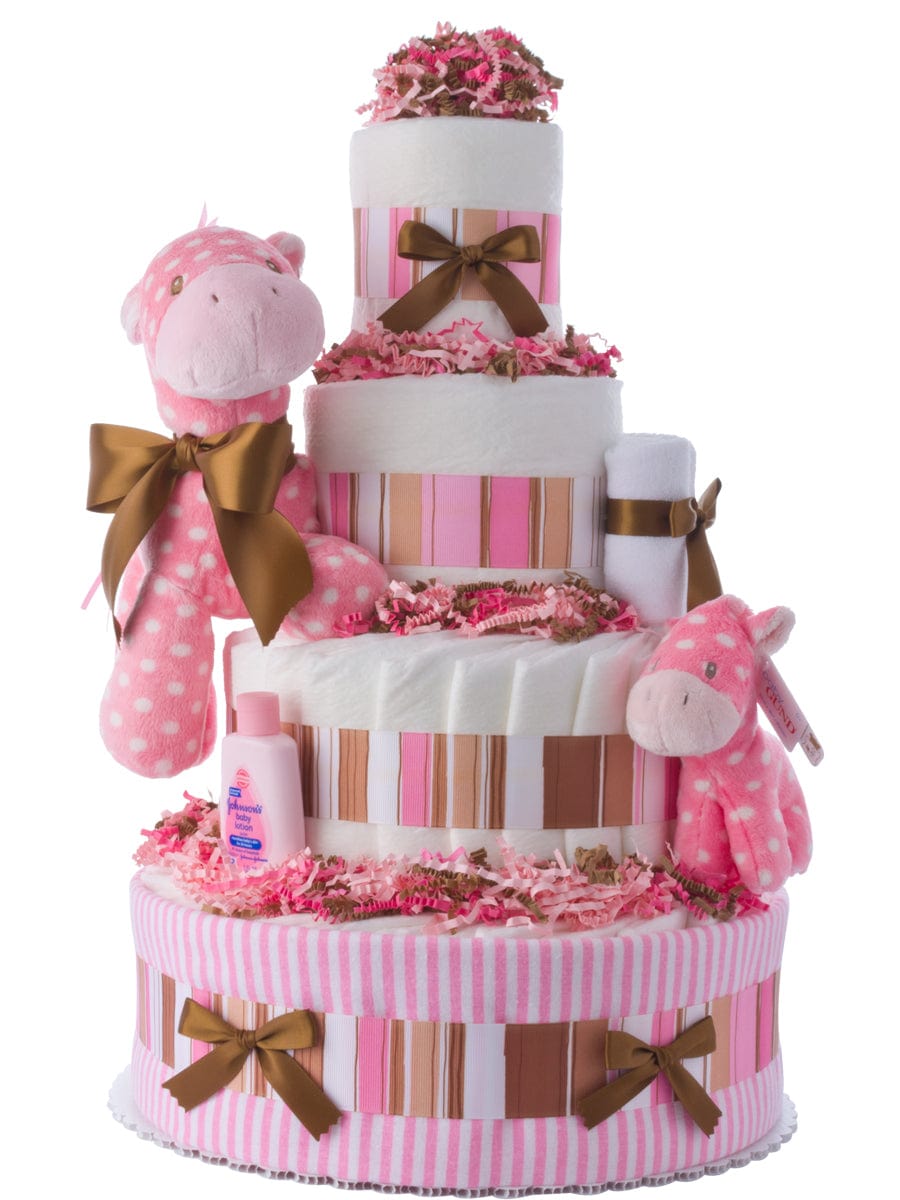 Lil&#39; Baby Cakes Lil Pink Pony Baby Shower Diaper Cake