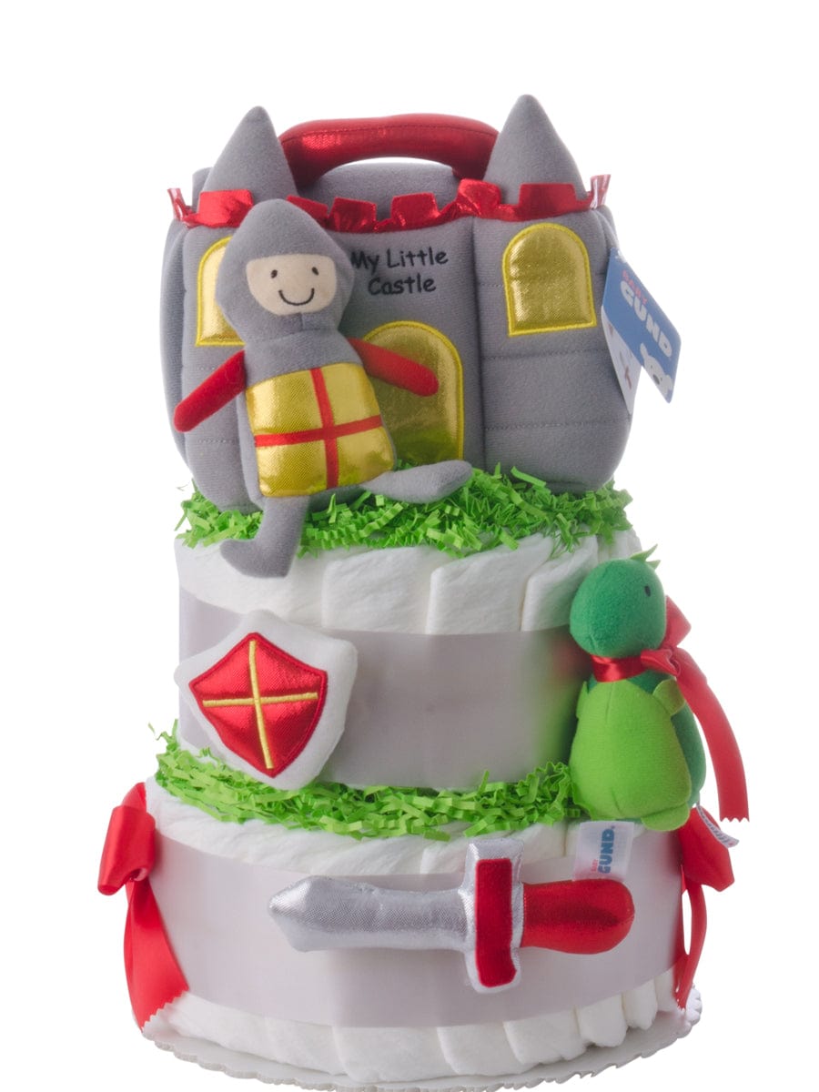 Lil&#39; Baby Cakes Little Castle Baby Diaper Cake for Boy