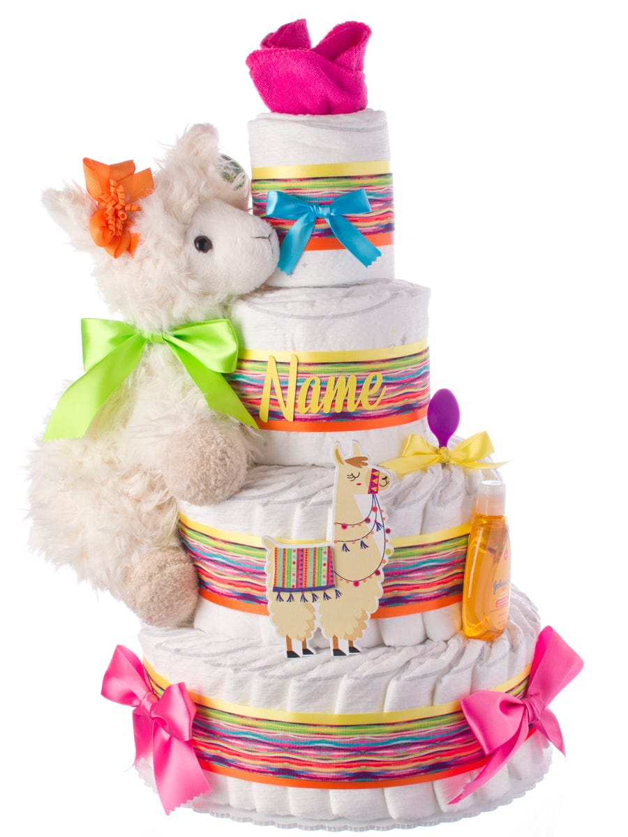 Lil' Baby Cakes Johnson baby products Lovin' Llama Diaper Cake