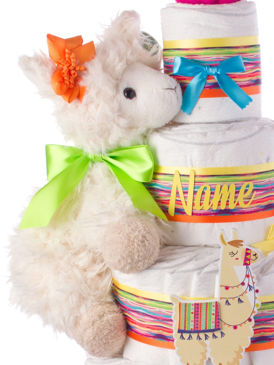 Lil' Baby Cakes Johnson baby products Lovin' Llama Diaper Cake