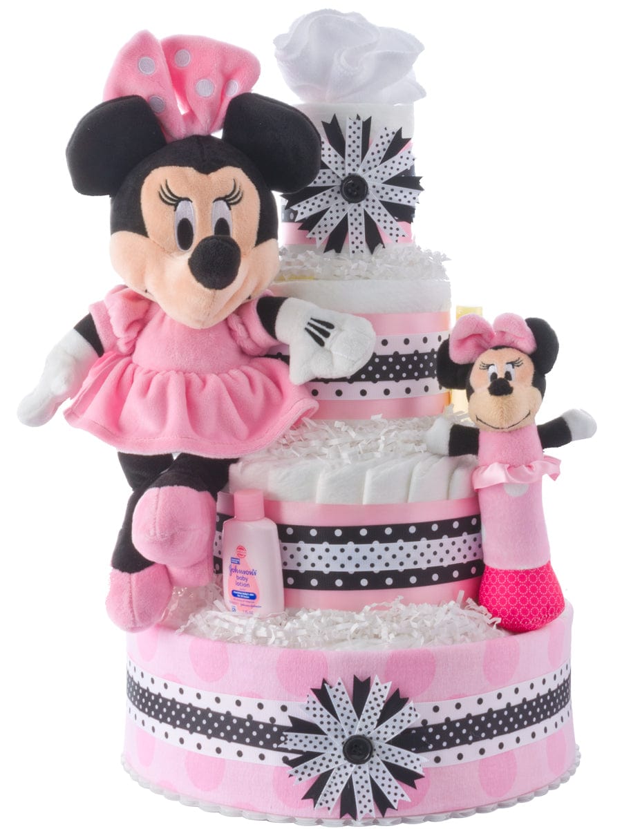 Lil&#39; Baby Cakes Minnie Mouse Diaper Cake for Girls