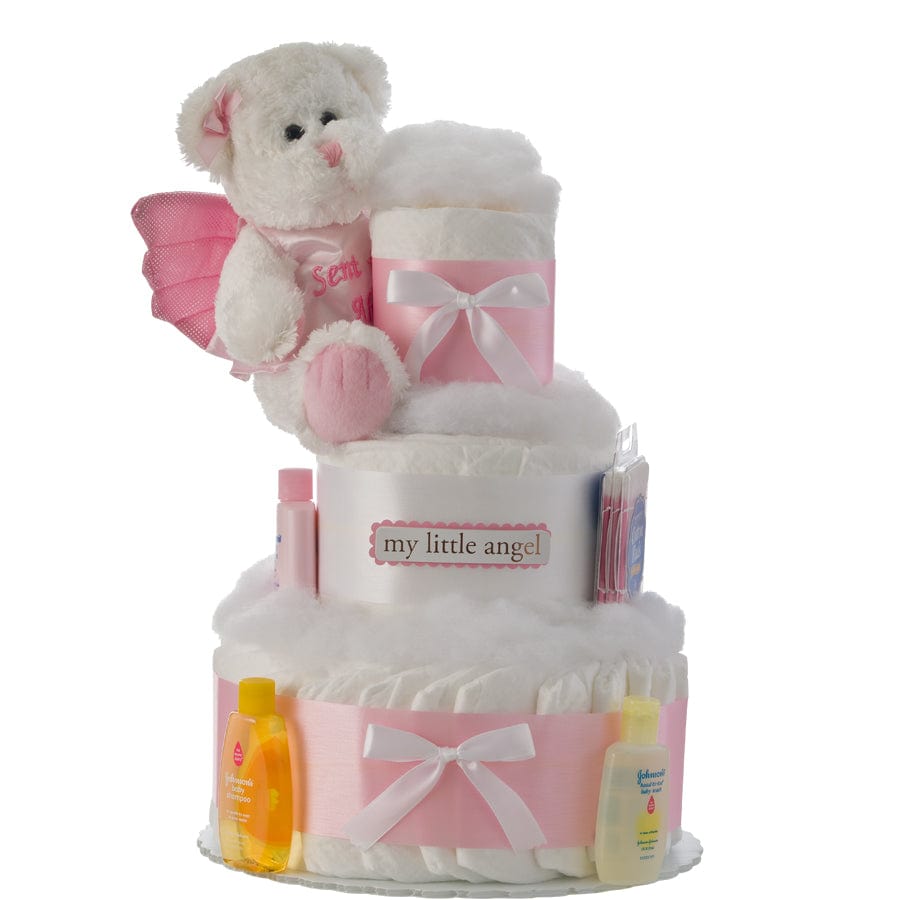Lil' Baby Cakes My Little Angel 3 Tier Diaper Cake