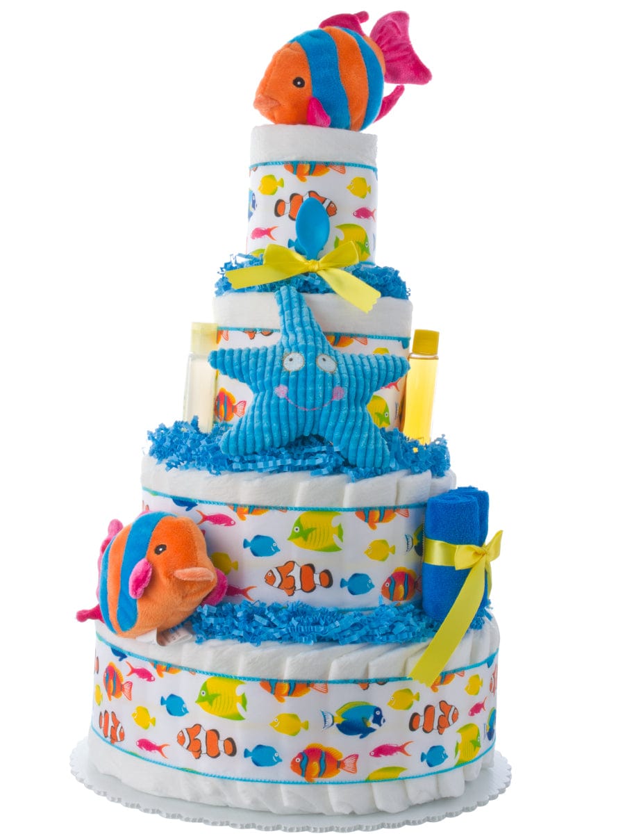 Lil&#39; Baby Cakes My Sea Friends Baby Diaper Cake