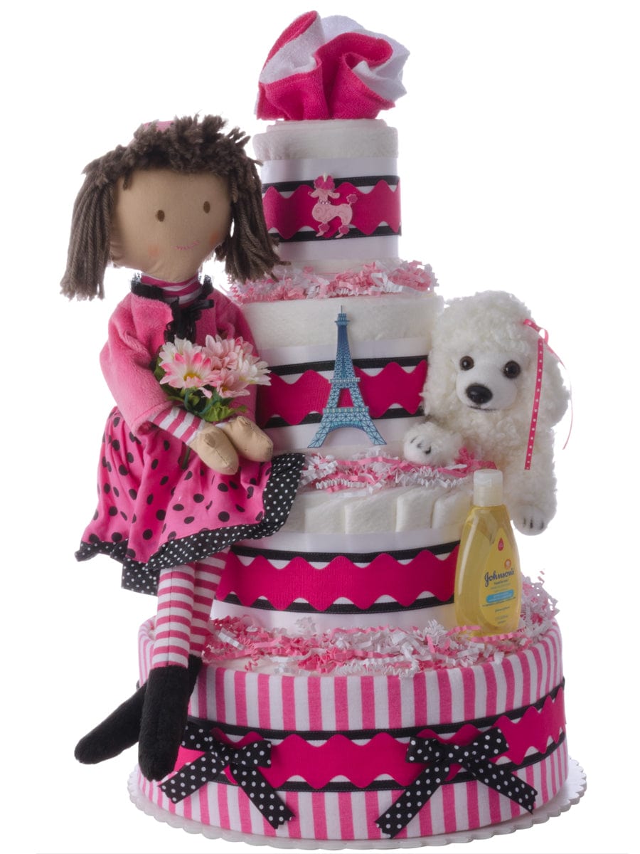Lil&#39; Baby Cakes Oo-La-La Paris Diaper Cake for Girls
