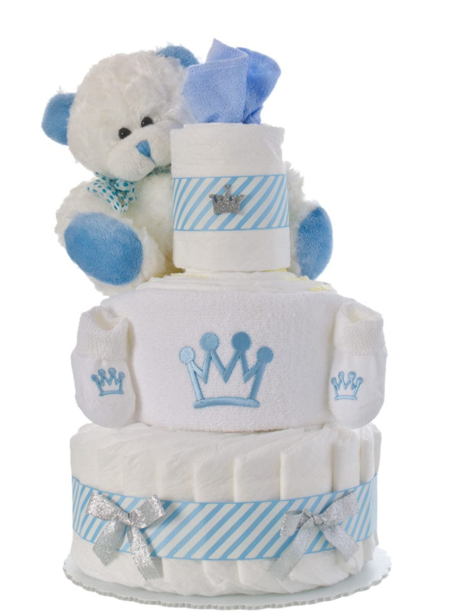 Lil&#39; Baby Cakes Our Lil&#39; Prince 3 Tier Diaper Cake