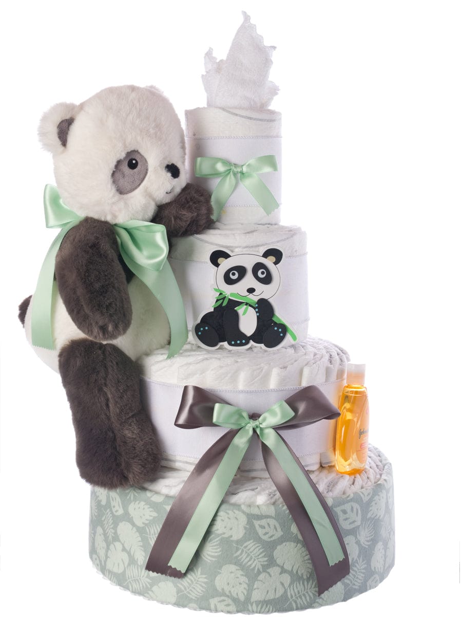 Lil&#39; Baby Cakes Panda 4 Tier Diaper Cake