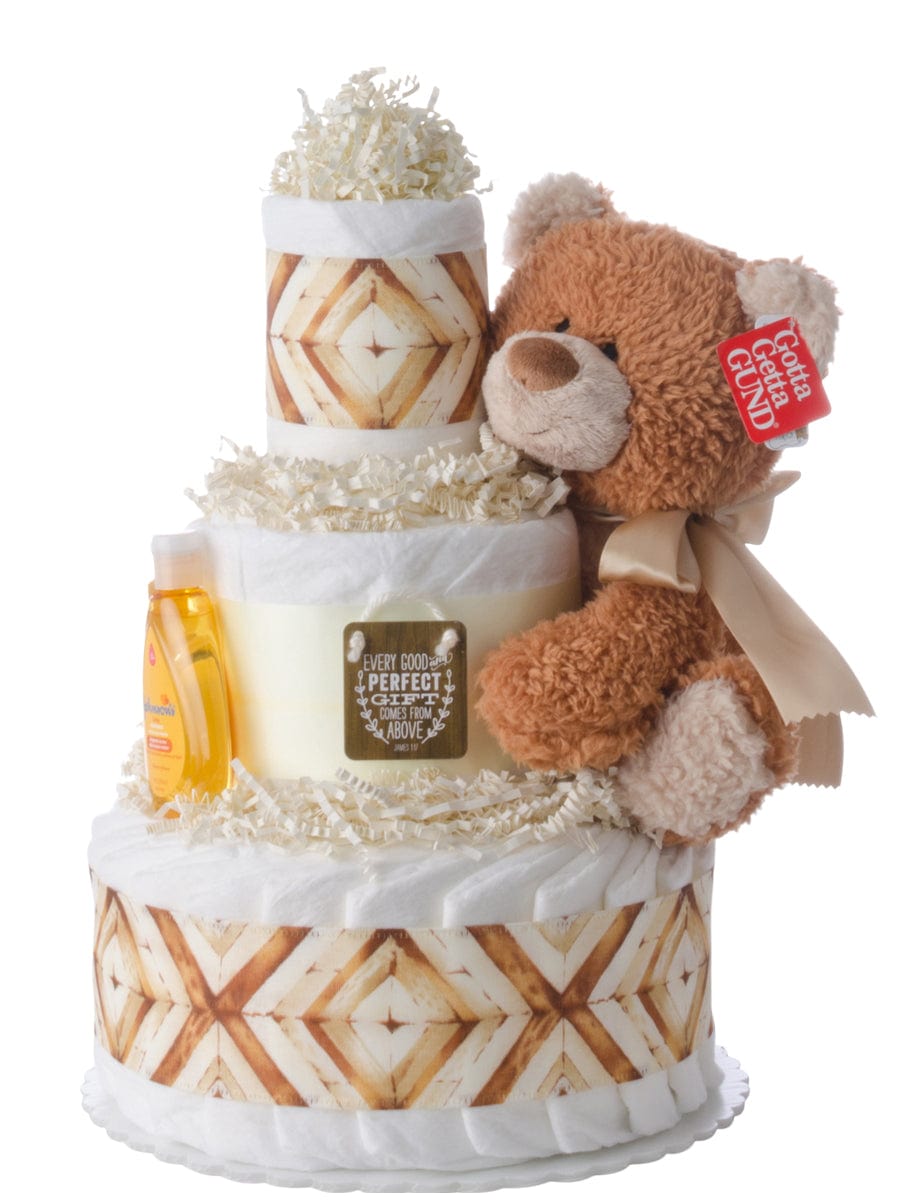 Lil' Baby Cakes Perfect Gift From Above Neutral Diaper Cake