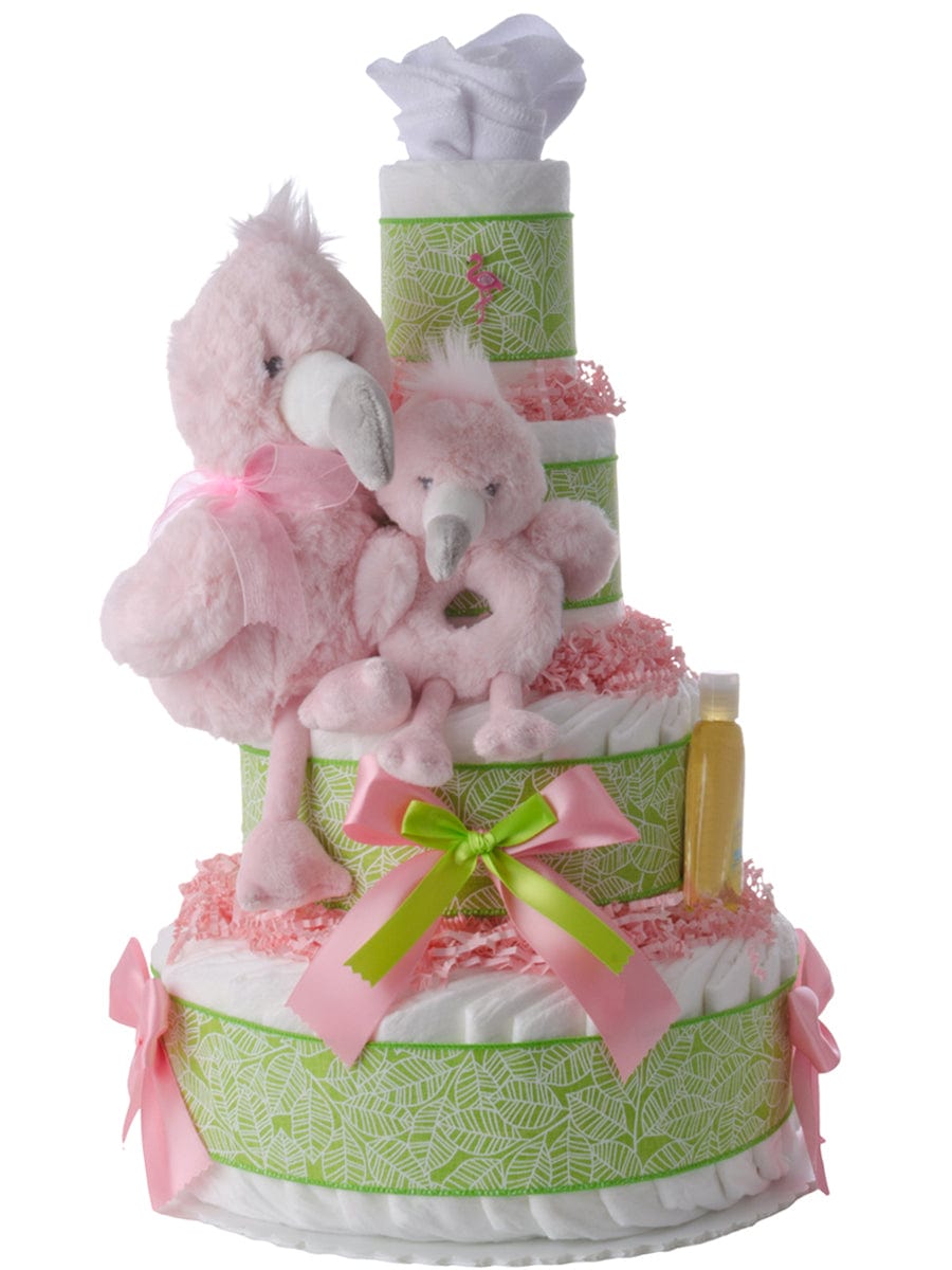 Lil' Baby Cakes Pink Flamingo Pampers Cake for Girls