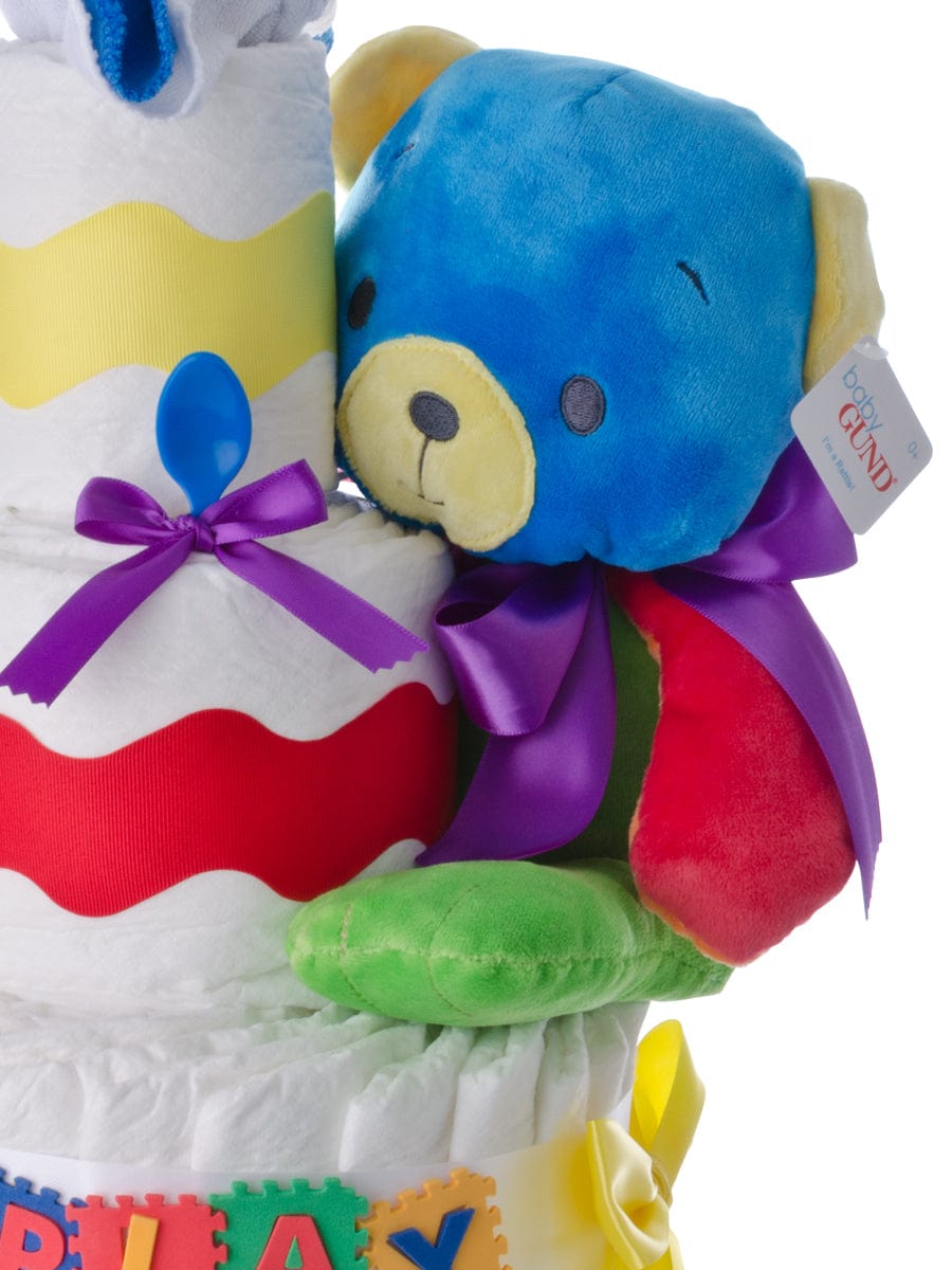 Lil&#39; Baby Cakes Playtime Bear 4 Tier Diaper Cake