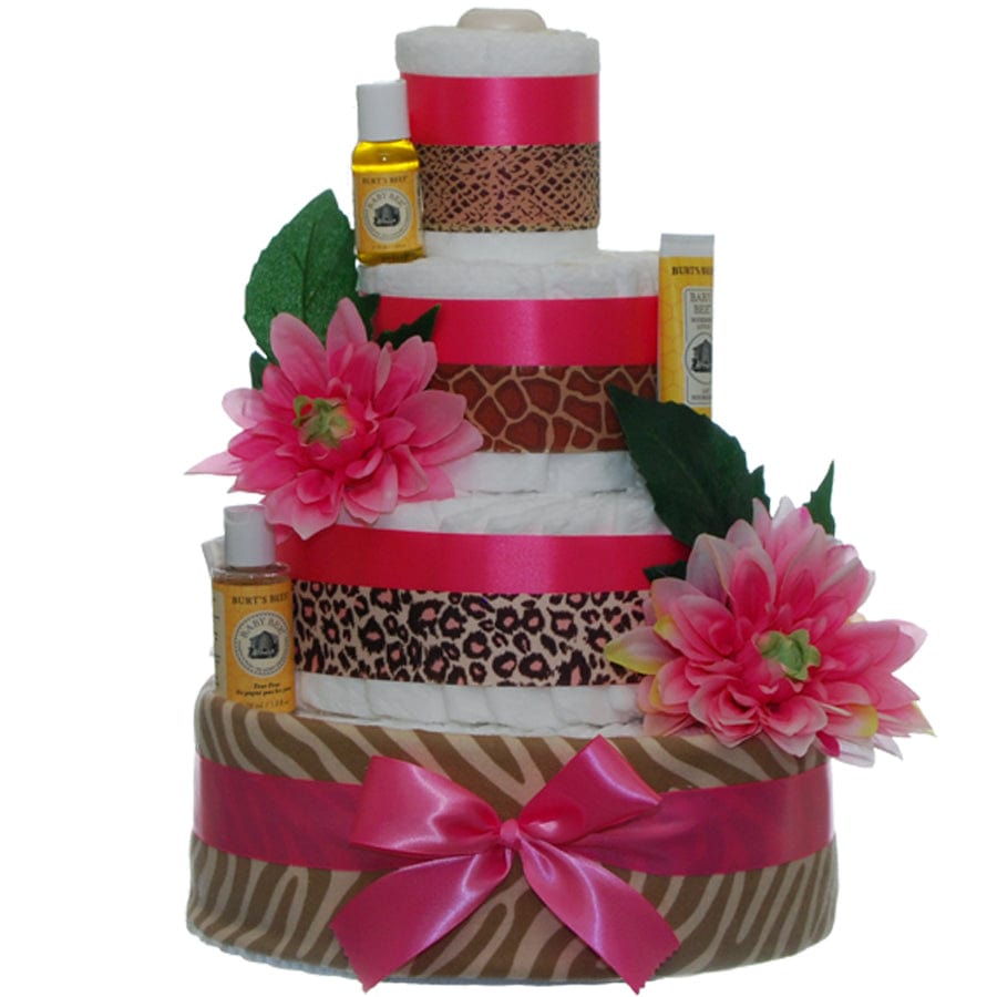 Lil' Baby Cakes Queen Of The Jungle 4 Tier Diaper Cake