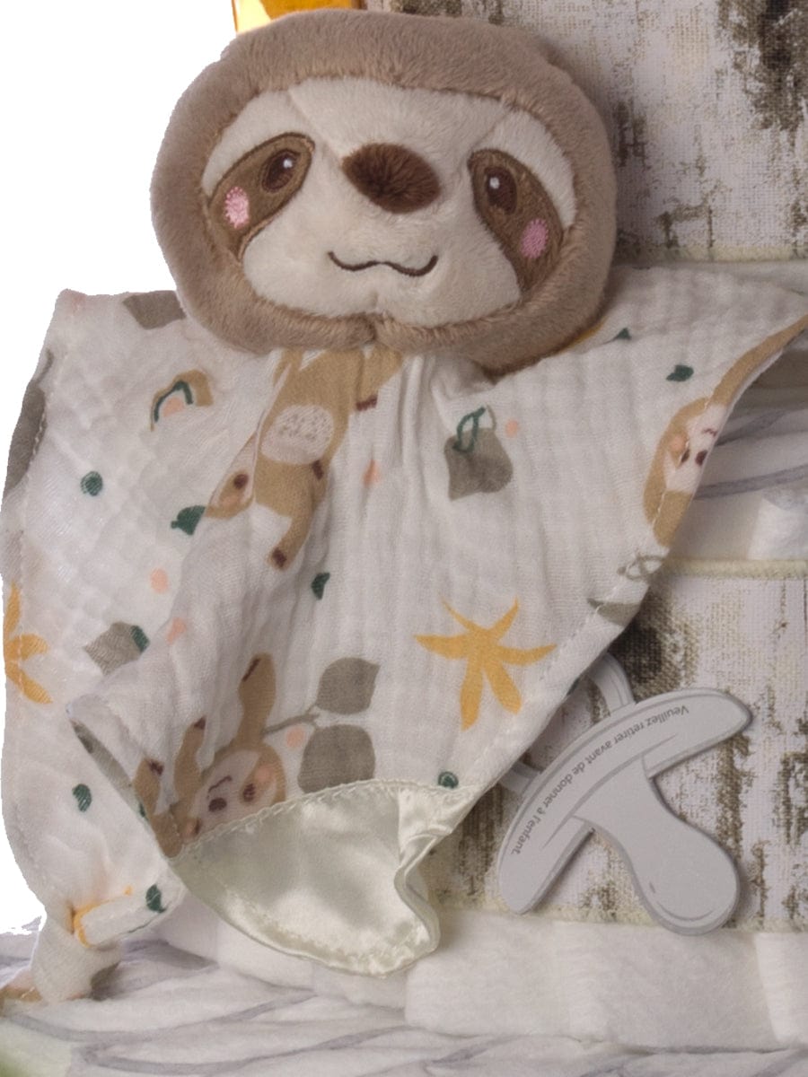 Lil&#39; Baby Cakes Sammy the Sloth Neutral Diaper Cake