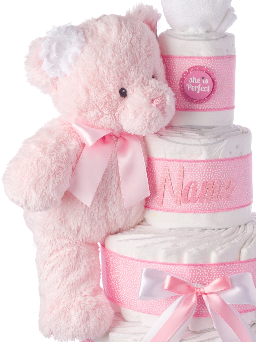 Lil&#39; Baby Cakes She is Perfect Baby Diaper Cake