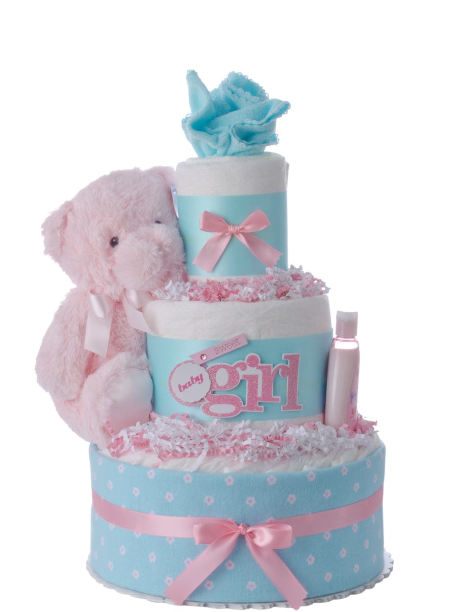 Lil' Baby Cakes So Sweet 3 Tier Diaper Cake for Girls
