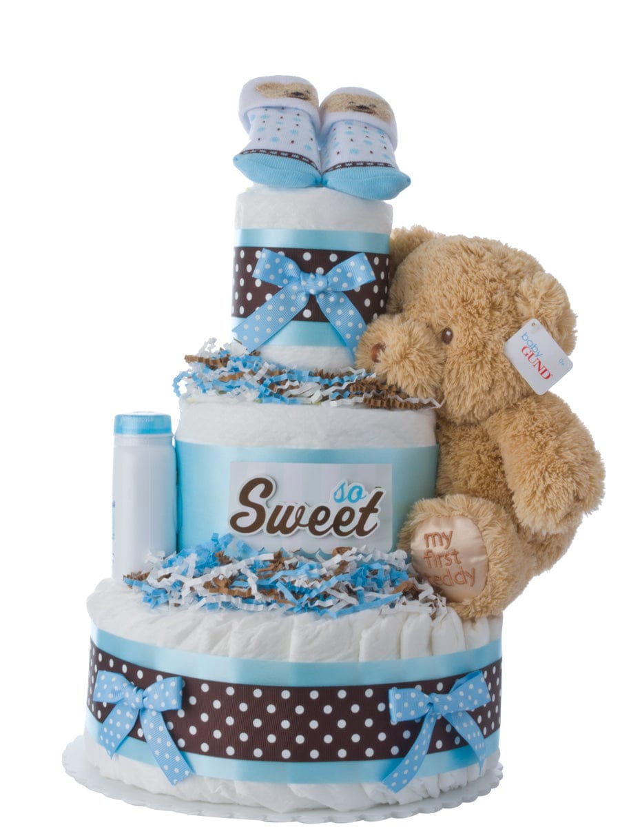 Lil&#39; Baby Cakes So Sweet Baby Diaper Cake for Boys