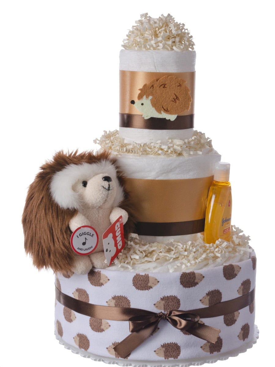 Lil&#39; Baby Cakes Spunky the Hedgehog Baby Diaper Cake and Book