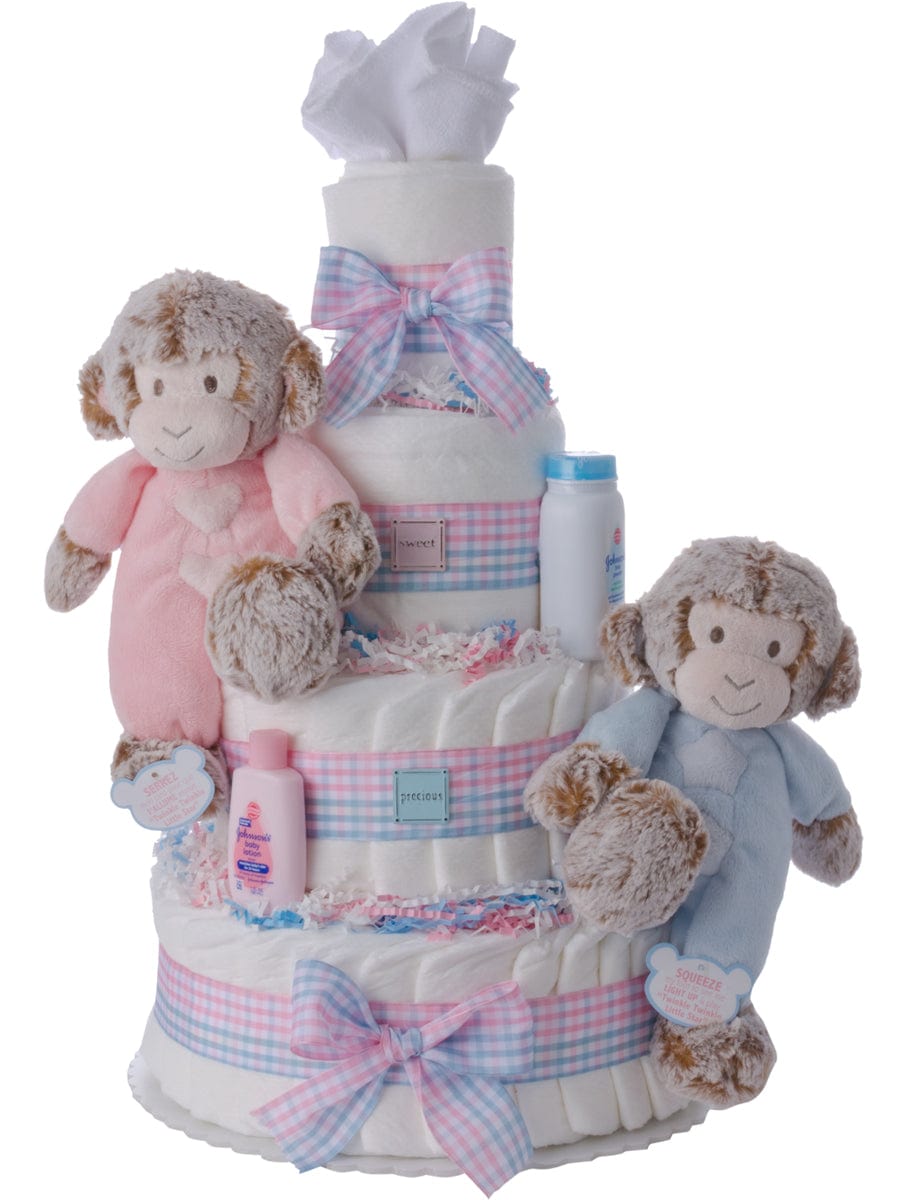 Lil' Baby Cakes Sweet and Precious Twins Diaper Cake (choose combination)