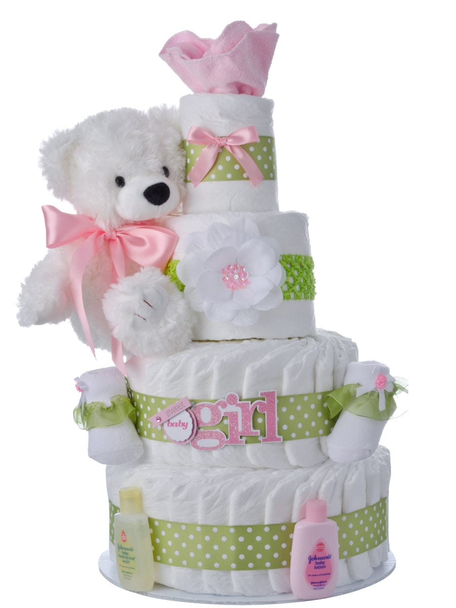 Lil&#39; Baby Cakes Sweet Baby Girl Diaper Cake