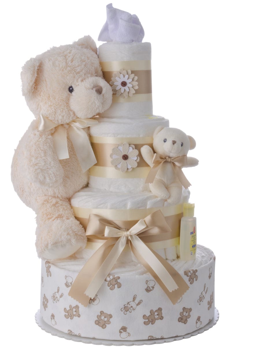 Tarta de Pañales Beige Bear - MyLittleBabies - MyLittleBabies