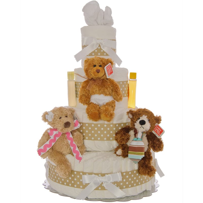 Lil&#39; Baby Cakes The Three Bears 4 Tier Diaper Cake