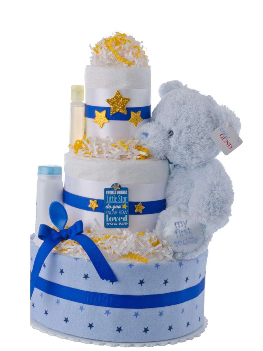 Lil' Baby Cakes Twinkle Twinkle 3 Tier Diaper Cake for Boys
