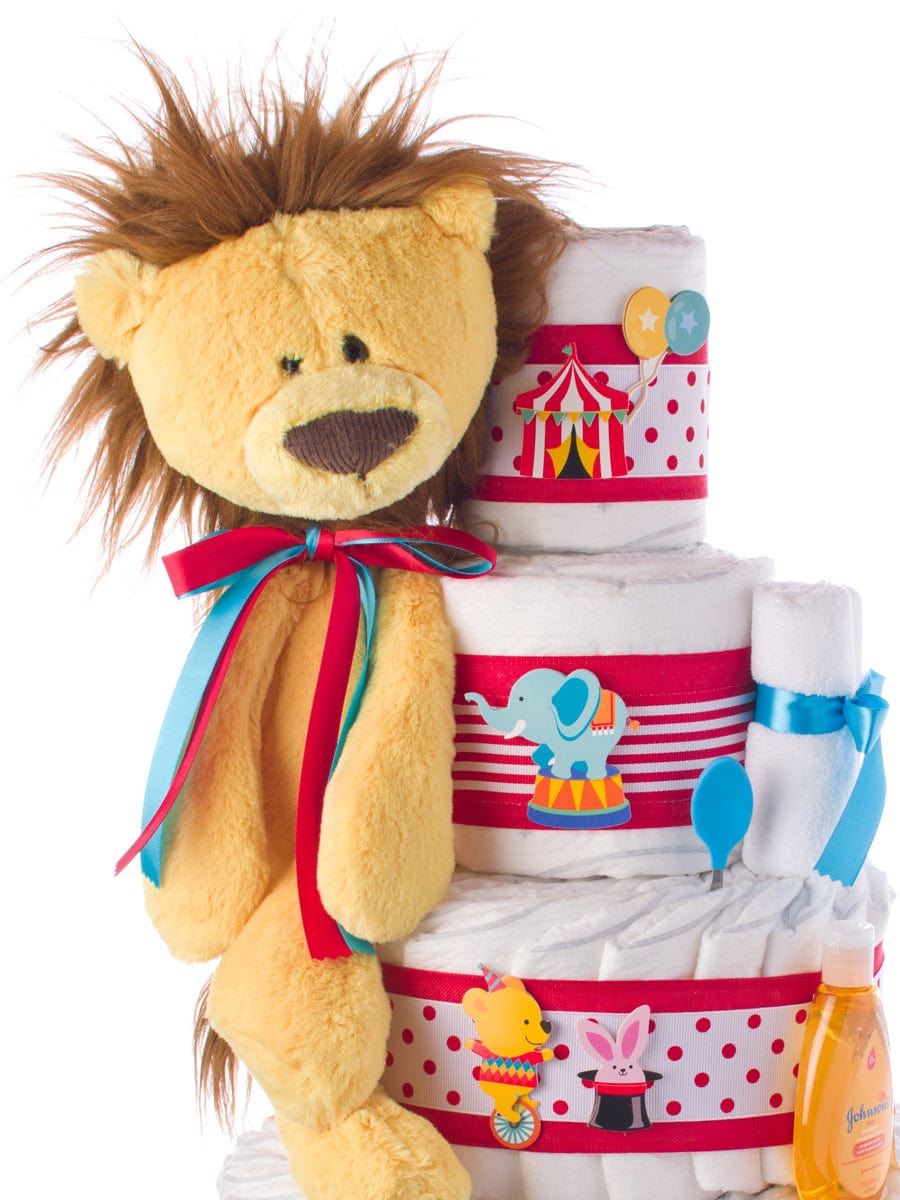Lil' Baby Cakes Johnson Shampoo Welcome to the Circus 4 Tier Diaper Cake