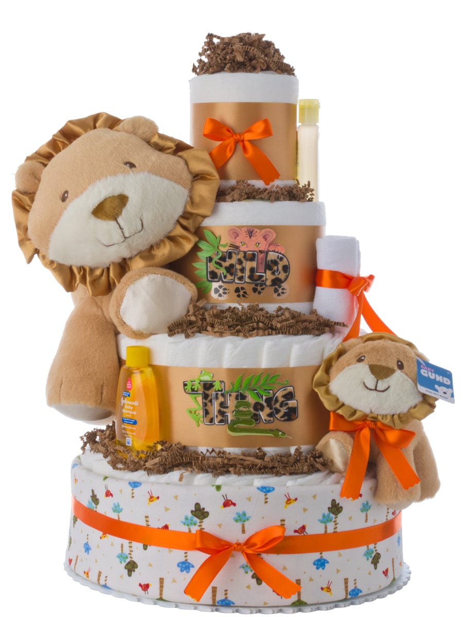 Lil&#39; Baby Cakes Wild Things 4 Tier Baby Diaper Cake